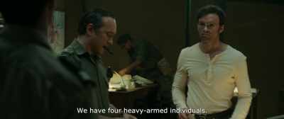 We see four
heavily armed people. - 15 Minutes of War