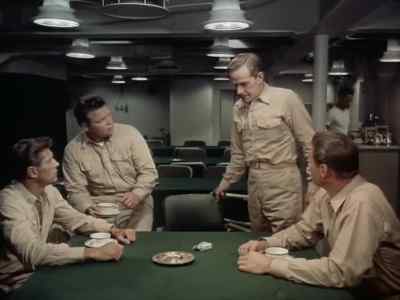 We sewed him up
and took him to his cabin. - Away All Boats