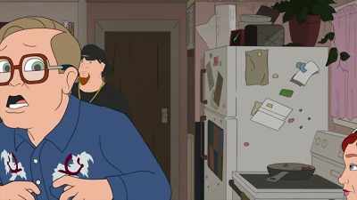We should be evacuating!
All right, everybody! We're on the move! - Trailer Park Boys: The Animated Series