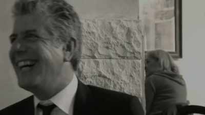 -We should fight. [chuckles]
-[laughs] - Roadrunner: A Film About Anthony Bourdain