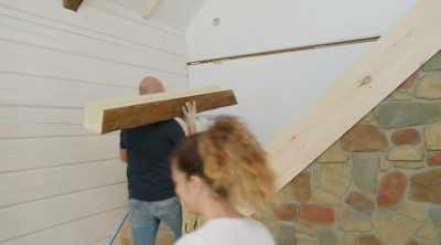 We slip the beams into that
space and nail them in. - Renovation Resort