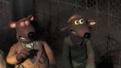 We slipped into the farmer's room Like a fishAnd weLike a fishYou stupid idiot - Chicken Run