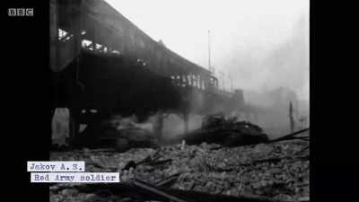 We were slowly moving forward
towards the Reichstag. - Berlin 1945