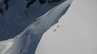 We stopped for a couple of minutes. - Kilian Jornet, Path to Everest