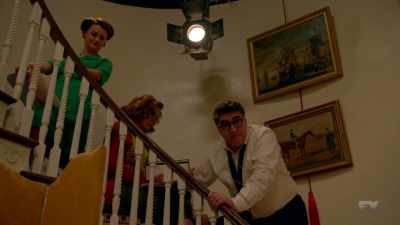 We used to slide
down this banister, - FEUD
