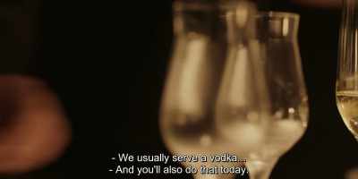 - We usually serve a vodka...
- And you'll also do that today. - Another Round