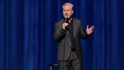 We walked our dog,
and before we left, I said, - Jim Gaffigan: The Skinny