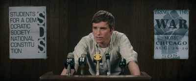 We wanna underscore again
that we're coming to Chicago peacefully, - The Trial of the Chicago 7