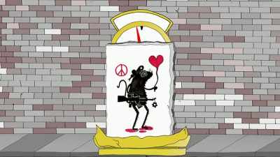 We will never taken them
personally from the wall, - Saving Banksy
