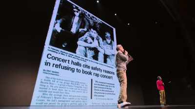 We would literally have to sneak off
a stage after a show and into a van - Beastie Boys Story