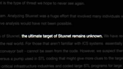 We'd been publishing
information about Stuxnet - Zero Days