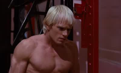 A weakling weighing 98 pounds Will get sand in his face When kicked to the ground And soon in the gym With a determined chin The sweat from his pores As he works for his cause Will make him glisten And gleam And with massage And just a little bit of steam - The Rocky Horror Picture Show