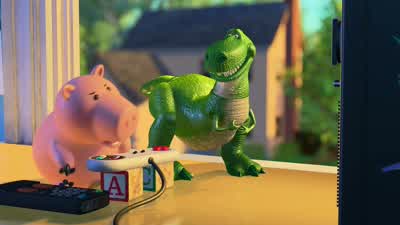Welcome to AI's Toy BarnWe've got the lowest prices in townEverything for a buck buck buck - Toy Story 2