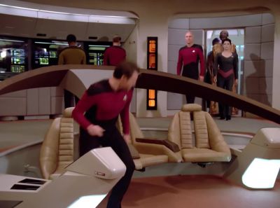 Welcome back, Captain.
You're wanted in the lounge. - Star Trek: The Next Generation
