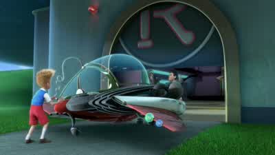 Welcome back little buddySo what's up with the stolen time machineDid you find it Apparently notand you managed to bust this one as wellIt'll be fixed before Dad gets homeAnd how do you suppose that's gonnaWho's that Wow a real robotHi I'm LewisWell that - Meet the Robinsons