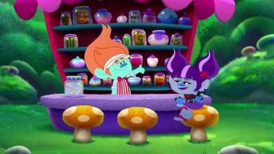 ‐ Welcome, friend,
to Stripe Smiley's Candy Bar! - Trolls: TrollsTopia