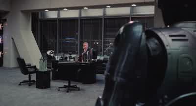 Come in officerYou know I don't usually see anyone without an appointmentbut in your case I'll make an exceptionYou are under arrestOn what chargeAiding and abetting a known felonSounds like I'm in a lot of troubleYou better take me inWhat's the matter - RoboCop