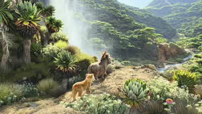 Welcome to our humble homeYou live hereWell we live wherever we wantWe do as we pleaseIt's beautifulYeah it's really nice huhEveryone this is SimbaThat my friend is a lionWhat about foodHave you thought about feeding that thingYeah I'm starved I could eat - The Lion King