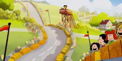 Welcome to the
Champion Soapbox Derby Race. - Snoopy Presents: Welcome Home, Franklin
