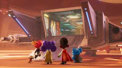 Welcome to the Crimson Firehawk,
your transport to Tenoo. - Star Wars: Young Jedi Adventures