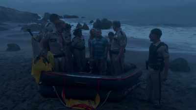Welcome to, uh,
Jeffrey Epstein's island. - Reno 911! The Hunt for QAnon