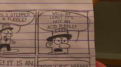 Well, at least it's not an acid puddle! - Diary of a Wimpy Kid