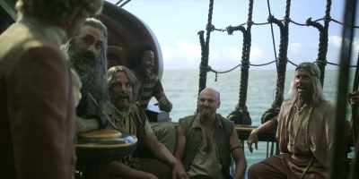 - Well, Blind Man's Cove it is.
- (cheering) - Our Flag Means Death