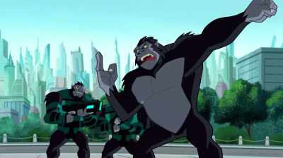 We'll destroy the
befuddled Justice League, - Justice League Action