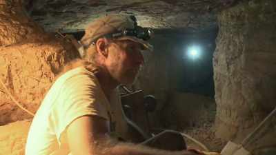 Well, we did it.
Took a bit out underneath it, eh? - Outback Opal Hunters