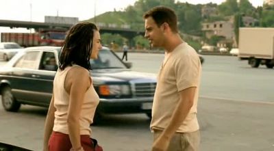 We'll do the old game The first car that stops decides our destination - In July