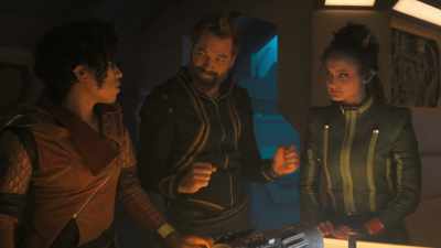 We'll have to jump off the ship
to avoid the bioscanners, - Vagrant Queen