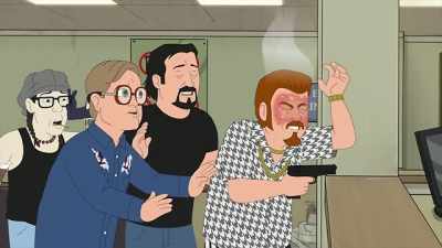 Well, if he reader Larks manifesto...
- No! - I'll give you the pass-code. - Trailer Park Boys: The Animated Series