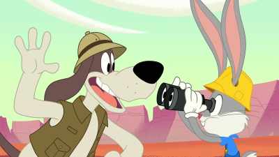 - Well, hello there.
- Yikes! - Bugs Bunny Builders