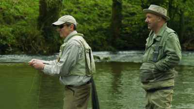 Well, he's getting on for a bit
for soft play now, isn't he, Michael? - Mortimer & Whitehouse: Gone Fishing