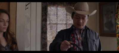 Well I brought you some fresh
coffee and fresh peach scones. - Christmas at the Ranch