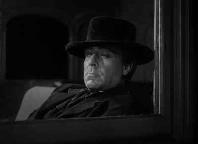 Well, I didn't think he'd be
on a train coming this way. - Four Faces West