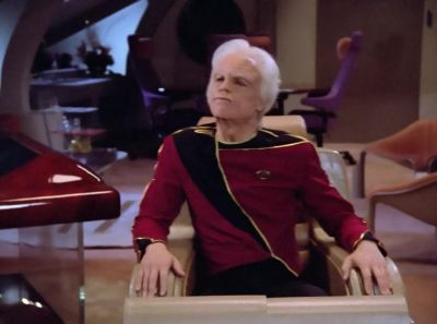 Well, it's about time.
Couldn't get away from the bridge? - Star Trek: The Next Generation