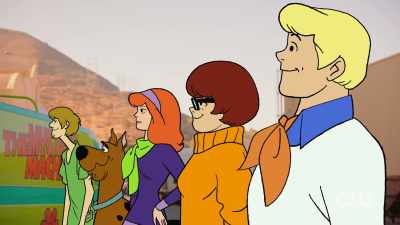 Well, let's go inside.
Time to make the doughnuts. - Scooby Doo, Where Are You Now!