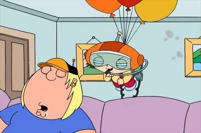 Well, let's take the old boy
out for a spin. Eyes open! - Family Guy