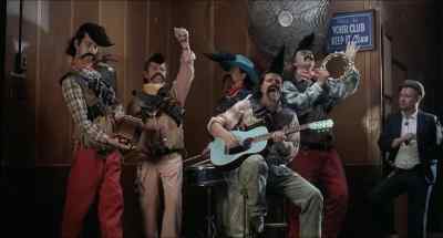 % Well, my mama sended me % - Leningrad Cowboys Meet Moses
