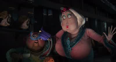 Oh now Well not to worry childIt's good newsThere's a tall handsome beast in your futureA whatMiriam really You're holding it wrongSee DangerWhat do you seeI see a very peculiar handI see a giraffeGiraffes don't just fall from the sky MiriamOh lordWell - Coraline