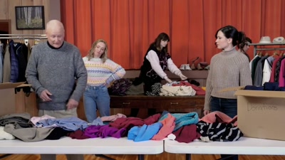 We'll put here to donate to that
company that reuses fabrics. - The Abigail Mysteries
