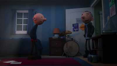 Well, since my room's flooded,
I'll be crashing here for a while. - Diary of a Wimpy Kid Christmas: Cabin Fever