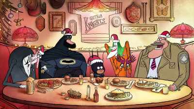 Well, "smells" does
rhyme with "bells." - Merry Little Batman