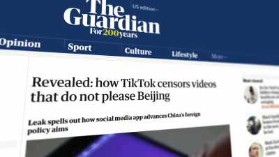 Well, that
the Chinese government - TikTok, Boom.