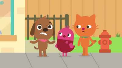 Well, the pizza restaurant's gotta be
around here somewhere. - Sago Mini Friends