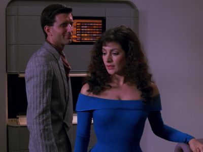 Well, there she is again.
Counselor Troi. - Star Trek: The Next Generation