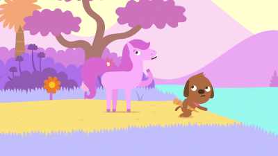 Well, usually I'd just make
a rainbow bridge, but, you know... - Sago Mini Friends