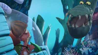-Well, well, what do we have here?
-(both gasp) - Gigantosaurus