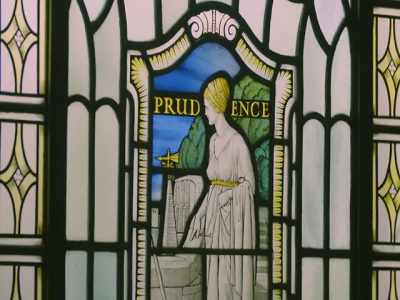 Well, that window here depicts prudence, - Inside the Freemasons